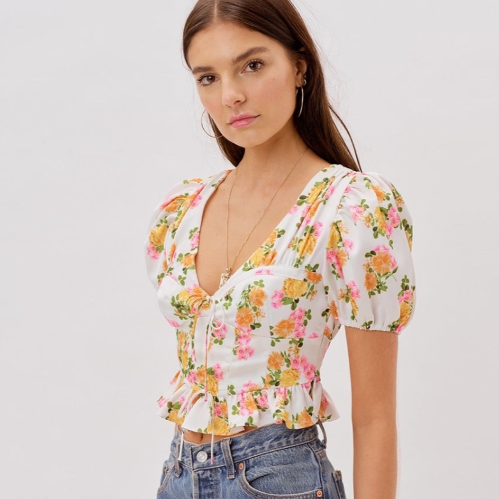 For Love and Lemons Emma Blouse NWT